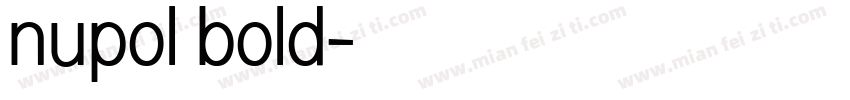 nupol bold字体转换